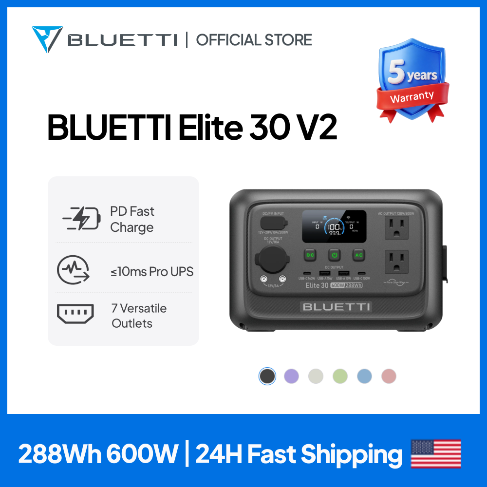 【Renew】BLUETTI Elite 30 V2 Por - Solar Emergency Charger 评论和价格