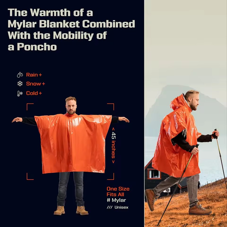 1Pc/2Pcs Emergency Rain Poncho - Emergency Poncho Rain 评论和价格